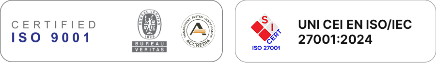 Certificazioni ISO 9001 e UNI CEI EN ISO/IEC 27001:2024